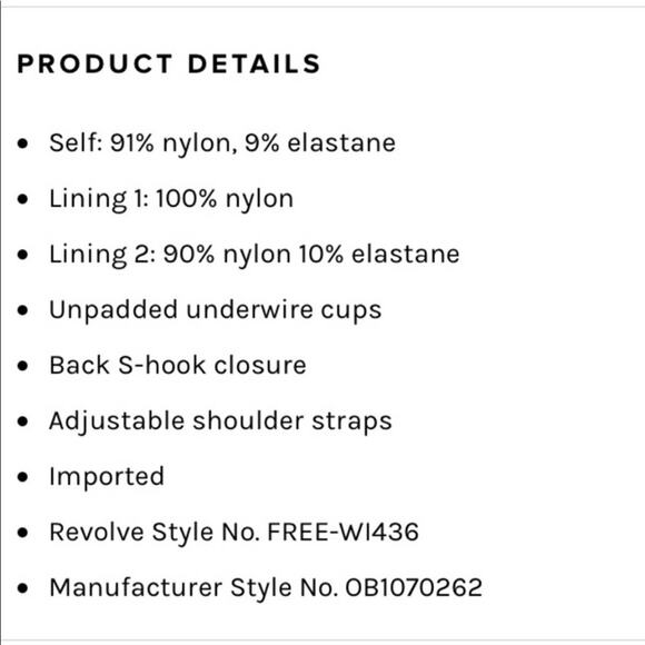 NWT Free People Alyssa Underwire Bra - Picture 6 of 7